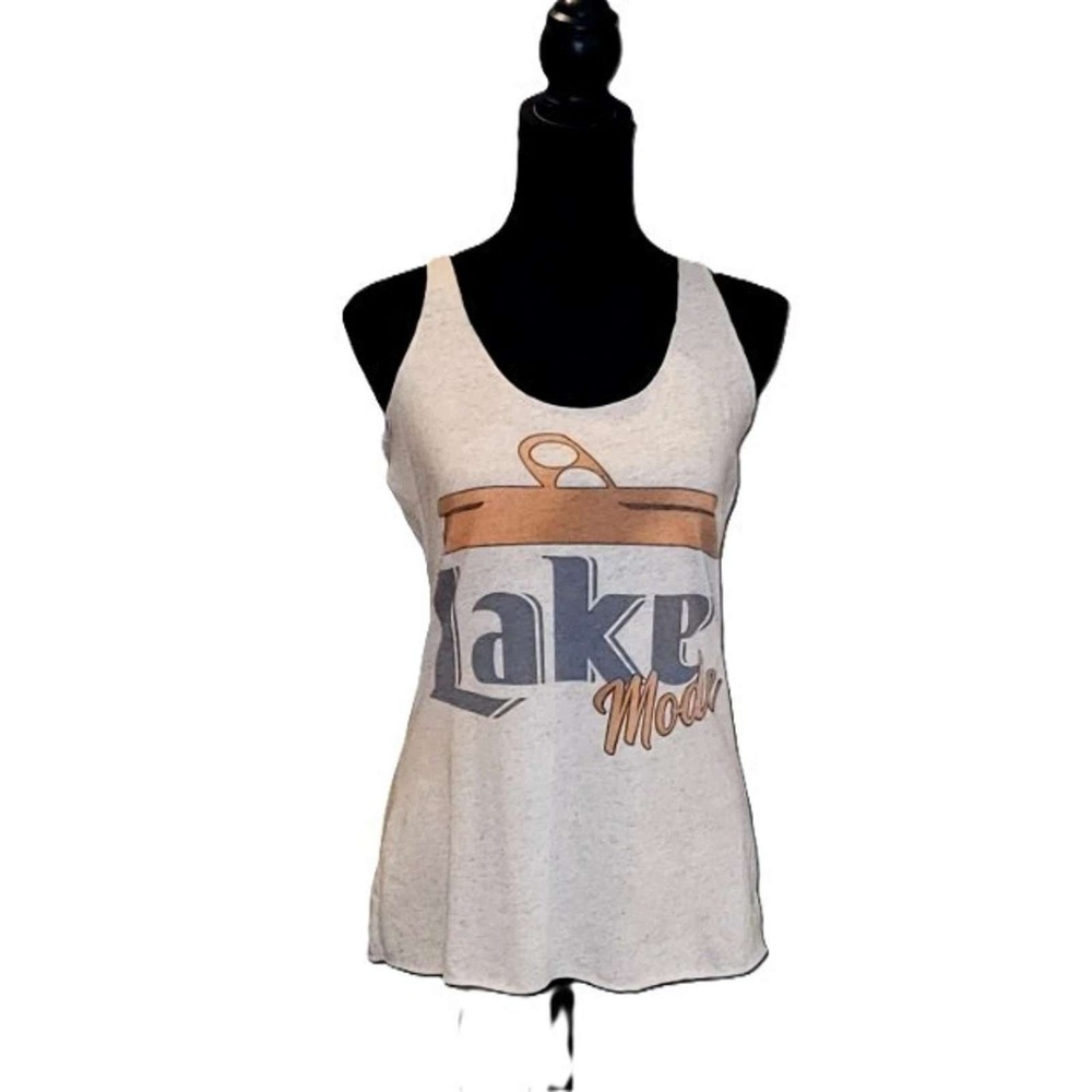 Bella Canvas Lake Mode Graphic Tank Top Summer Camping Vacation Womens Size M